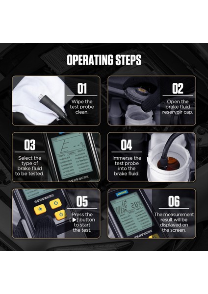 Autool AS502 Otomotiv Fren Sıvısı Test Cihazı Fren Yağı Test Cihazı Araç Dot3/dot4/dot5 Için Dijital Ekran 1 (Yurt Dışından) indirimleri