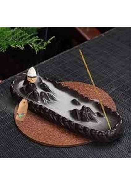 Siyah Dağ Temalı Geri Akış Tütsülük Çubuk Tütsüye Uyumlu Etkili El Yapımı