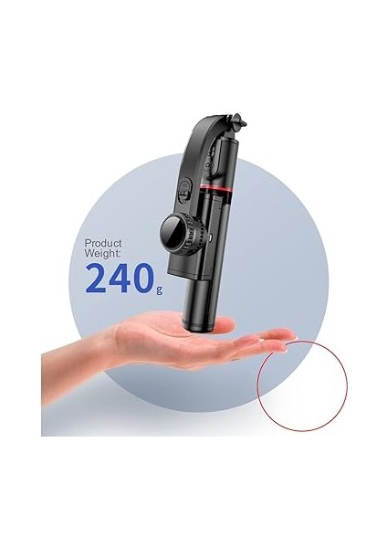 Gimble Dengeleyici Otomatik Denge Sabitleyici Alüminyum Çubuk Teleskopik Selfie Sopa Video Istikrarlı Çekim Tripod Telefon Smartphone Için L19 fırsatları