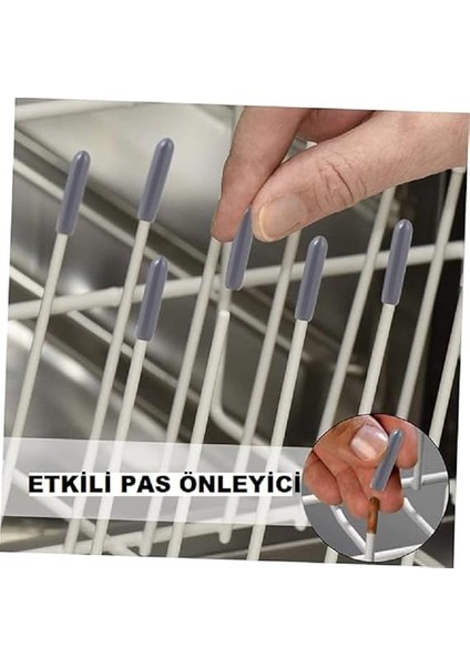 Adet Gri | Bulaşık Makinesi Sepetleri Çubukları Için Birinci Sınıf Pas ve Çizilmeleri Önleyen Plastik Kapak Uçları | Tamir Seti indirimleri