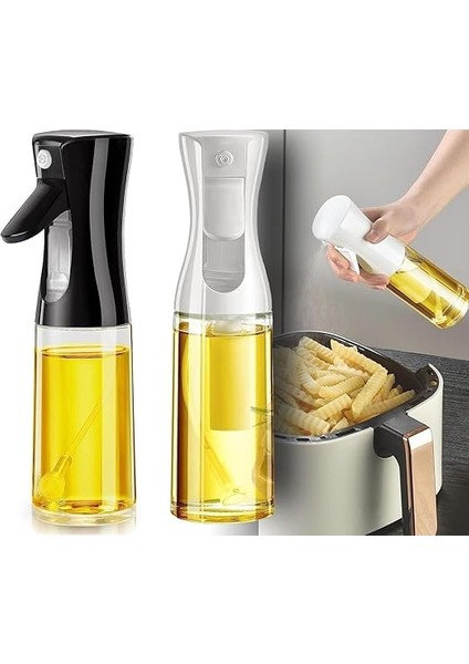 Cam Sprey Yağdanlık, Akıtma Damlatma Yapmaz, Limon, Sirke, Yağ Püskürtücü 225 ml Airfryer Kızartma Izgara Salata Için Yağlık 1 Adet. (Beyaz) modelleri