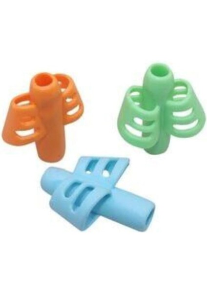 Kolay Kurşun Kalem Tutma Aparatı 4 Başlık Yeşil Renkli Ergonomik Tasarım ile Rahat Yazım