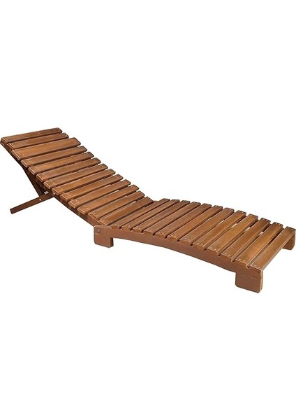 Ahşap Katlanabilir Yatar Şezlong 3 Kademe Plaj Yatağı Minder Dahil (Ceviz - Gri) modelleri
