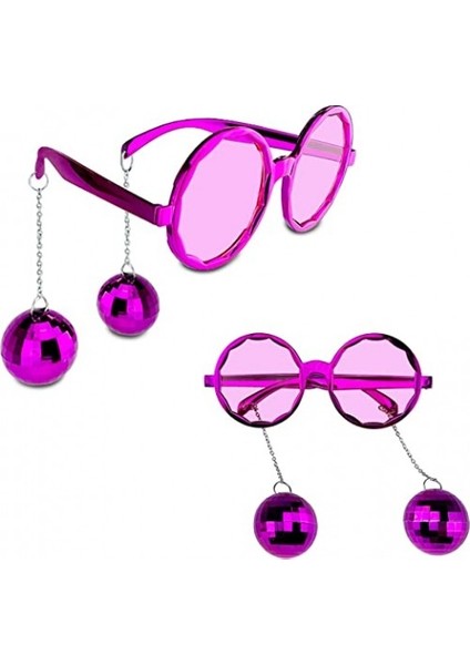 Disko Toplu Küpeli Parti Gözlüğü Pembe Renk modelleri