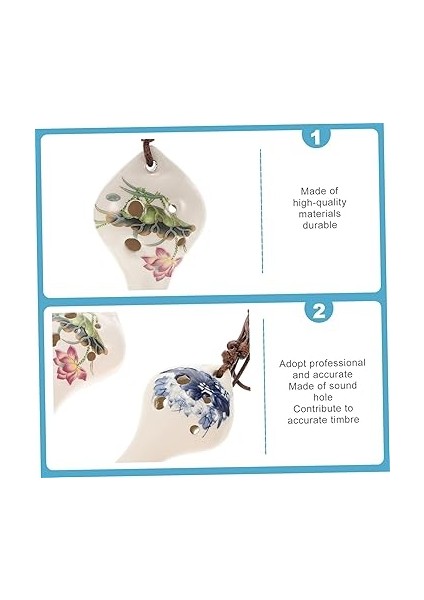 2ADET Seramik Ocarina Başlangıç Seti Öğrenciler Için Ocarina Flüt Müzik Öğrenimi ve Eğlence Amaçlı Flütler indirimleri