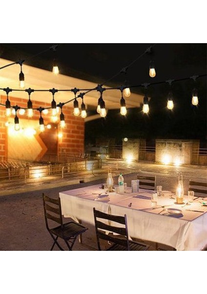 10 Metre Sarmaşık Eklenebilir Dış Mekan Duy LED , 20 Adet Günışığı Ampul Dahil