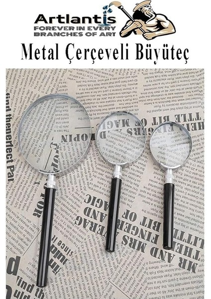 mm 1 Adet 6x Plastik Sap Çerçeveli 9 cm Büyüteç Merçek Okul Büro Ofis Krom Kaplama Büyüteç indirimleri