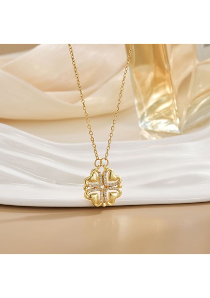 Yeni Kıdemli Işık Duygusu Lüks Mikro Set Zirkonya Bakır 18 Ayar Altın Kaplama Kolye Kolye Köprücük Kemiği Zinciri Takı ile Kadın Moda (Yurt Dışından)