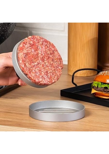 YK1579 Alüminyum Hamburger ve Köfte Kalıbı Köfte Presi Şekillendirici Burger Press Pratik Köfte Yapma Aparatı indirimleri