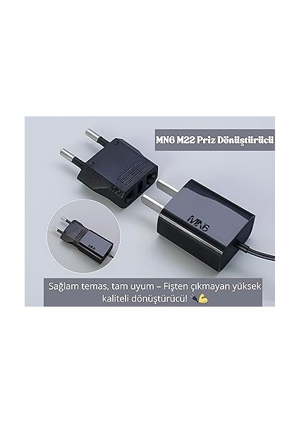 M22 Priz Donusturucu/5 Adet/a-Kalite-Priz Donusturucu Türk/şarj Aleti Priz Dönüştürücü Amerika Türkiye-Amerikan Priz Donusturucu (5 Adet) modelleri