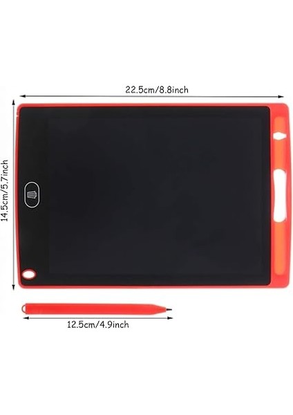 2024 LCD 8.5 Inç Grafik Yazı Çizim Tableti Kalemli Çocuk Yazı Tahtası Dijital Writting Tablet Kırmızı 1 Adet [pil Dahil] modelleri