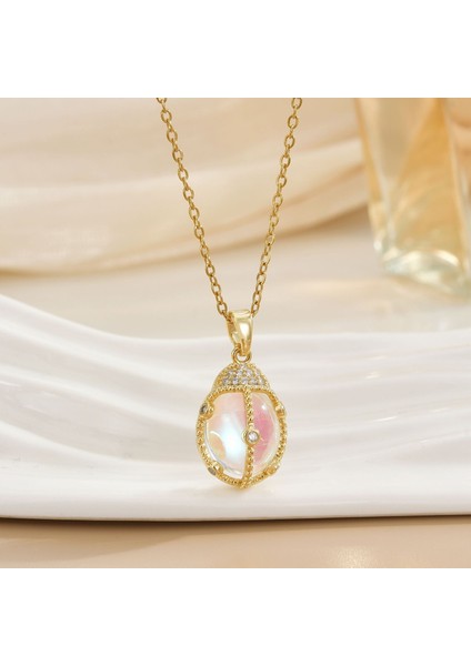 Yeni Kolye Kadın Dönebilen Çiçek Titanyum Çelik Niş Tasarım Duygusu Basit Moda Trendi Yüz Mizaç Köprücük Kemiği Zincir Takı (Yurt Dışından)