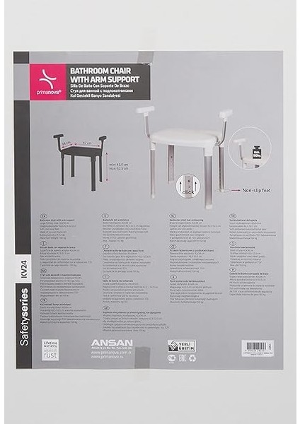 Cappadocıa Kollu Banyo Sandalyesi M-KV24-01, 50X50X50 fırsatları