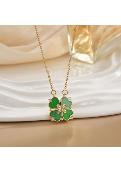 Yeni Kıdemli Işık Duygusu Lüks Mikro Set Zirkonya Bakır 18 Ayar Altın Kaplama Kolye Kolye Köprücük Kemiği Zinciri Takı ile Kadın Moda (Yurt Dışından)