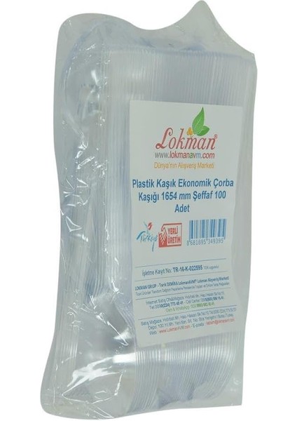 Plastik Kaşık Ekonomik Çorba Kaşığı 1654 mm Şeffaf 100 Adet 1 Paket modelleri