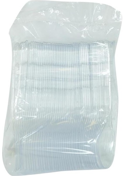 Plastik Kaşık Ekonomik Çorba Kaşığı 1654 mm Şeffaf 100 Adet 1 Paket fırsatları