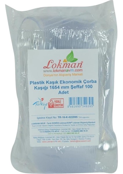 Plastik Kaşık Ekonomik Çorba Kaşığı 1654 mm Şeffaf 100 Adet 1 Paket indirimleri