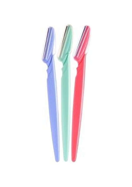 Katlanabilir Kaş Usturası 3 Adet Pastel Renkli Kullanım Kolaylığı