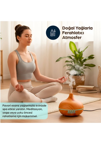 550 ml Otomatik Hava Nemlendirici Buhar Makinesi Oda Nemlendirici Aroma Difüzör indirimleri