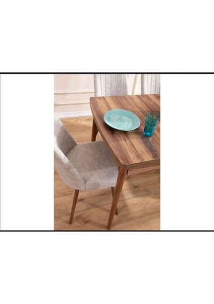 Mutfak Masası Takımı | 4 Kişilik Açılır Masa Sandalye Takımı | Yemek Masası | Masa Takımı - Krem indirimleri