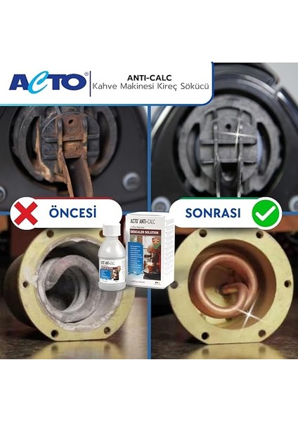 Antı-Calc 100 ml - Espresso Makinesi, Kahve Makinesi Kireç Çözücü, Her Tür Kahve Makinesi ve Su Isıtıcısı Için Sıvı Kireç Çözücü indirimleri