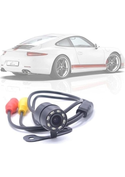 Group (7870) Araba Geri Görüş Kamerası 8 Ir Ledli Gece Görüşlü Çift Aparatlı Mesafe Çizgili Uyumlu fırsatları