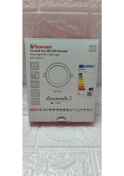 Ekim Aydınlatma 6W Yuvarlak Sıva Altı Slim LED Armatür Günışığı