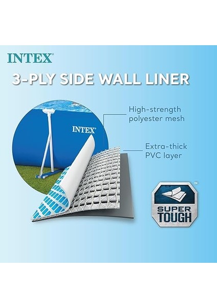 Küçük Aile Çerçeveli Havuz 2,6 M x 1,6 M x 0,65 M #28271, Mavi fırsatları