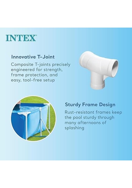 Küçük Aile Çerçeveli Havuz 2,6 M x 1,6 M x 0,65 M #28271, Mavi indirimleri