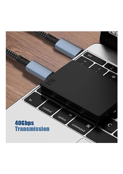 40GBPS 240W 4.0 Thunderbolt Type-C To Type-C Şarj, Data ve 8k 60Hz Görüntü Aktarım Kablosu Tip C 2 Metre CZ855 indirimleri