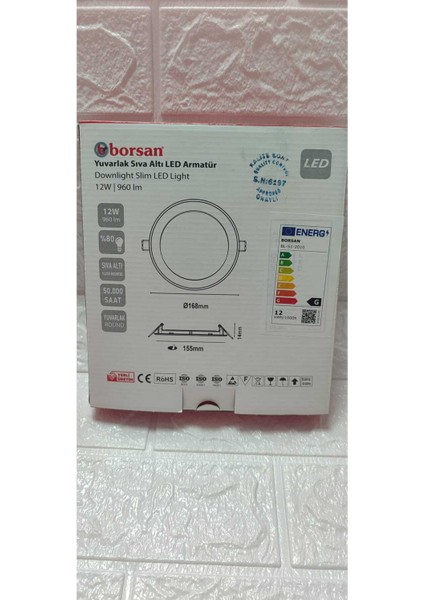 Ekim Aydınlatma 12 W Yuvarlak Sıva Altı Slim LED Armatür Günışığı indirimleri