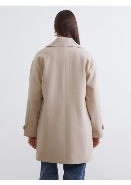 Yeni Sezon Ceket Yaka Kadın Kaşe Kaban indirimleri