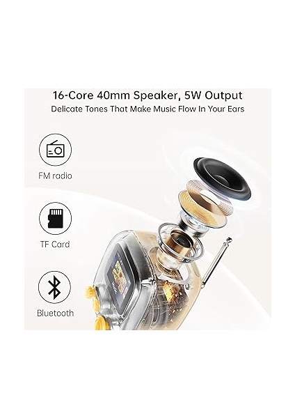 Tiivoo-2 Fm Radyo Bluetooth Hoparlör Çalar Saatli, Pixel Art Retro Mini Küçük Sevimli Kablosuz Hoparlör, Vintage Dekor Parti Ofis Ev Masası Yatak Odası Mutfak Dış Mekan Için Uygun, Krem modelleri