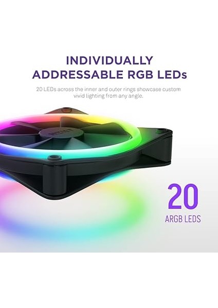 F120 Rgb Duo Üçlü Paket - Rgb Kontrolörlü 3 x 120 mm Çift Taraflı Rgb Fanlar - 20 Ayrı Adreslenebilir LED - Dengeli Hava Akışı ve Statik Basınç - Akışkan Dinamik Rulman - Pwm - Siyah modelleri