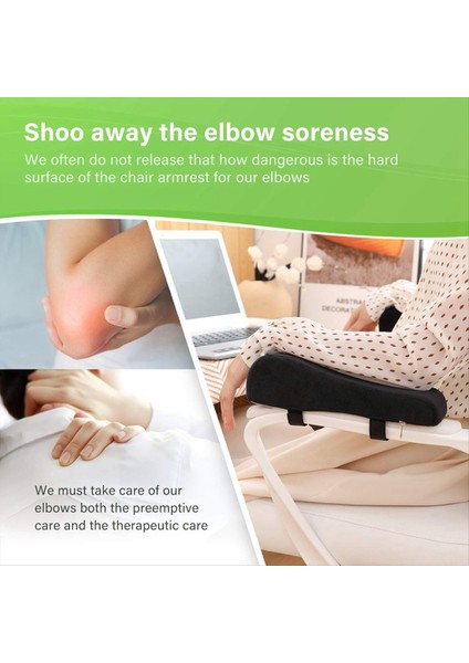 Sandalye Ergonomik Kol Dayama Minderleri, Hafızalı Köpük Kol Dayama Pedleri ile Basınç Giderici 2 Parçalı Sandalye Seti (Yurt Dışından) indirimleri