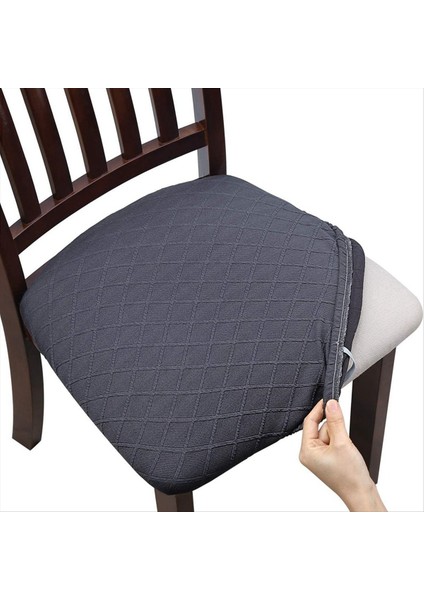 Parça Eşkenar Dörtgen Kafes Sandalye Koltuk Kılıfı - Çıkarılabilir Yıkanabilir Toz Önleyici Yemek Sandalyesi Koltuk Koruyucu Minder Kılıfları, C (Yurt Dışından)