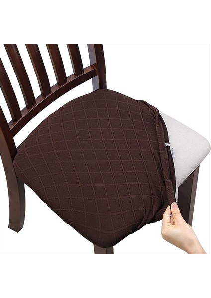 Parça Eşkenar Dörtgen Kafes Sandalye Koltuk Kılıfı - Çıkarılabilir Yıkanabilir Toz Önleyici Yemek Sandalyesi Koltuk Koruyucu Minder Kılıfları, G (Yurt Dışından)