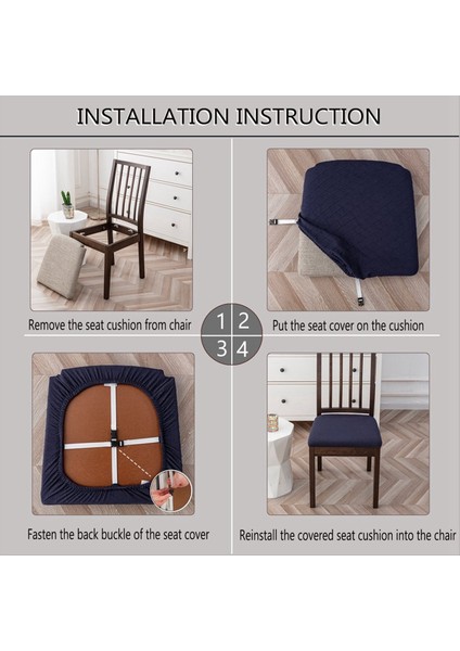 Parça Eşkenar Dörtgen Kafes Sandalye Koltuk Kılıfı - Çıkarılabilir Yıkanabilir Toz Önleyici Yemek Sandalyesi Koltuk Koruyucu Minder Kılıfları, D (Yurt Dışından) indirimleri