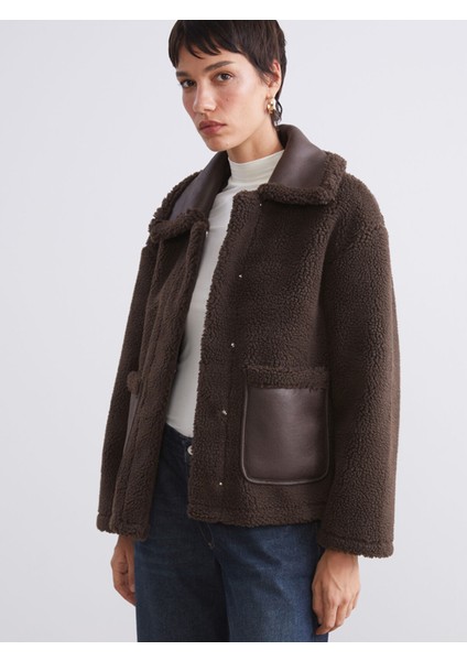 Yeni Sezon Ceket Yaka Kadın Teddy Kaban