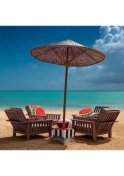 Yuvarlak Atma Yastıkları 15 Inç Meyve Yastığı, Peluş Komik Meyve Doldurulmuş Yastıklar Oyuncak Oturma Minderi Sandalye, Zemin, Kanepe, 2'li Paket B (Yurt Dışından)