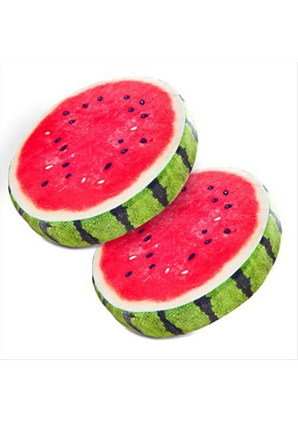 Yuvarlak Atma Yastıkları 15 Inç Meyve Yastığı, Peluş Komik Meyve Doldurulmuş Yastıklar Oyuncak Oturma Minderi Sandalye, Zemin, Kanepe, 2'li Paket B (Yurt Dışından) indirimleri