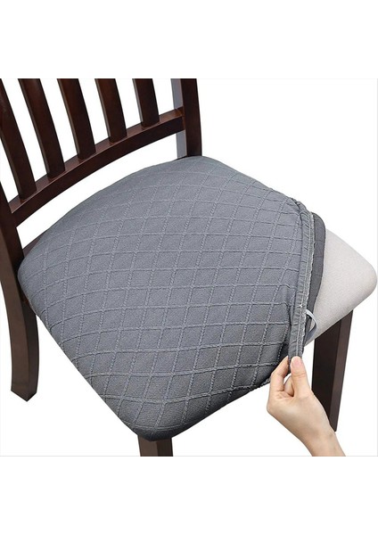 Parça Eşkenar Dörtgen Kafes Sandalye Koltuk Kılıfı - Çıkarılabilir Yıkanabilir Toz Önleyici Yemek Sandalyesi Koltuk Koruyucu Minder Kılıfları, B (Yurt Dışından)