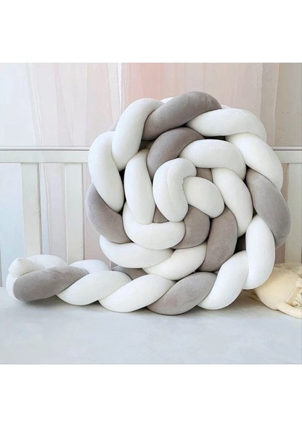 Nordic Danish Örgülü Uzun Düğümlü Top Yastık Üçlü Örgü Çocuk Odası Dekorasyonu Yatak Başucu, Sarı ve Beyaz (Yurt Dışından) modelleri