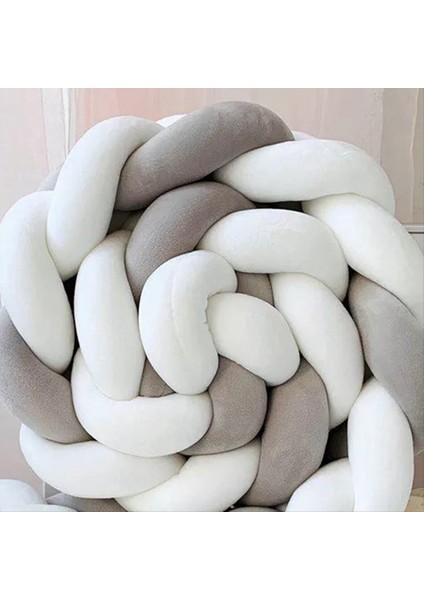 Nordic Danish Örgülü Uzun Düğümlü Top Yastık Üçlü Örgü Çocuk Odası Dekorasyonu Yatak Başucu, Sarı ve Beyaz (Yurt Dışından) fırsatları