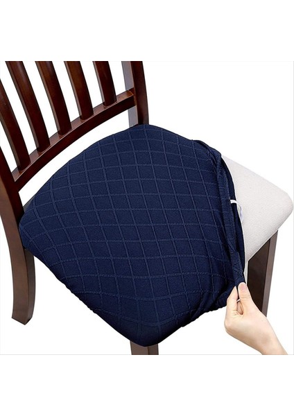 Parça Eşkenar Dörtgen Kafes Sandalye Koltuk Kılıfı - Çıkarılabilir Yıkanabilir Toz Önleyici Yemek Sandalyesi Koltuk Koruyucu Minder Kılıfları, F (Yurt Dışından)