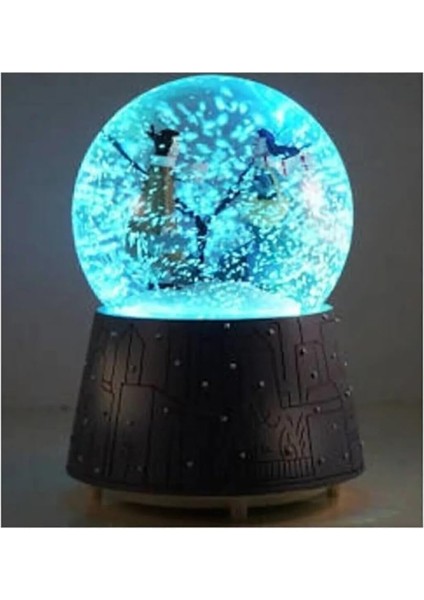 Işıklı Müzikli Kar Küresi Kış Masalı 16 cm Büyük Boy Renkli Işıklar ve Müzik Özelliği fiyatları
