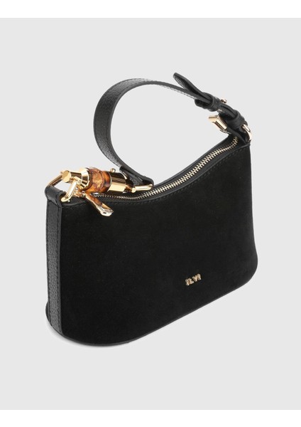 Roomy Hakiki Süet Deri Siyah Kadın Omuz Çantası fiyatları