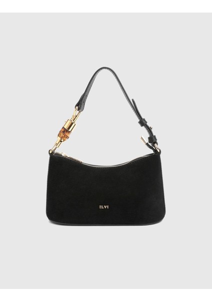 Roomy Hakiki Süet Deri Siyah Kadın Omuz Çantası modelleri