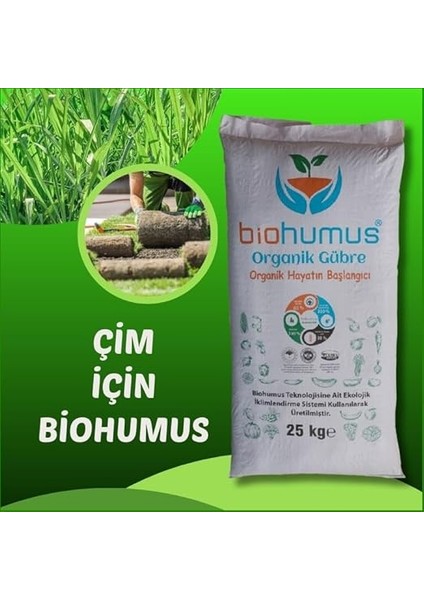 Çim Için, Organik Gübre, Organik Sertifikalı, Kök Geliştirici, Toprak Düzenleyici, Bitki Besleyici 25 kg (1) fırsatları