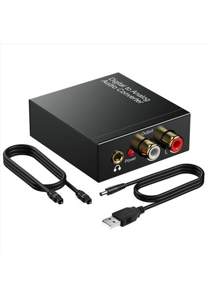 Taşınabilir 3 5mm Jack Koaksiyel Optik Fiber Dijital Ila Analog Ses Aux Aux Rca L/r Dönüştürücü Dijital Ses Kod Çözücü Amplifikatör (Yurt Dışından)